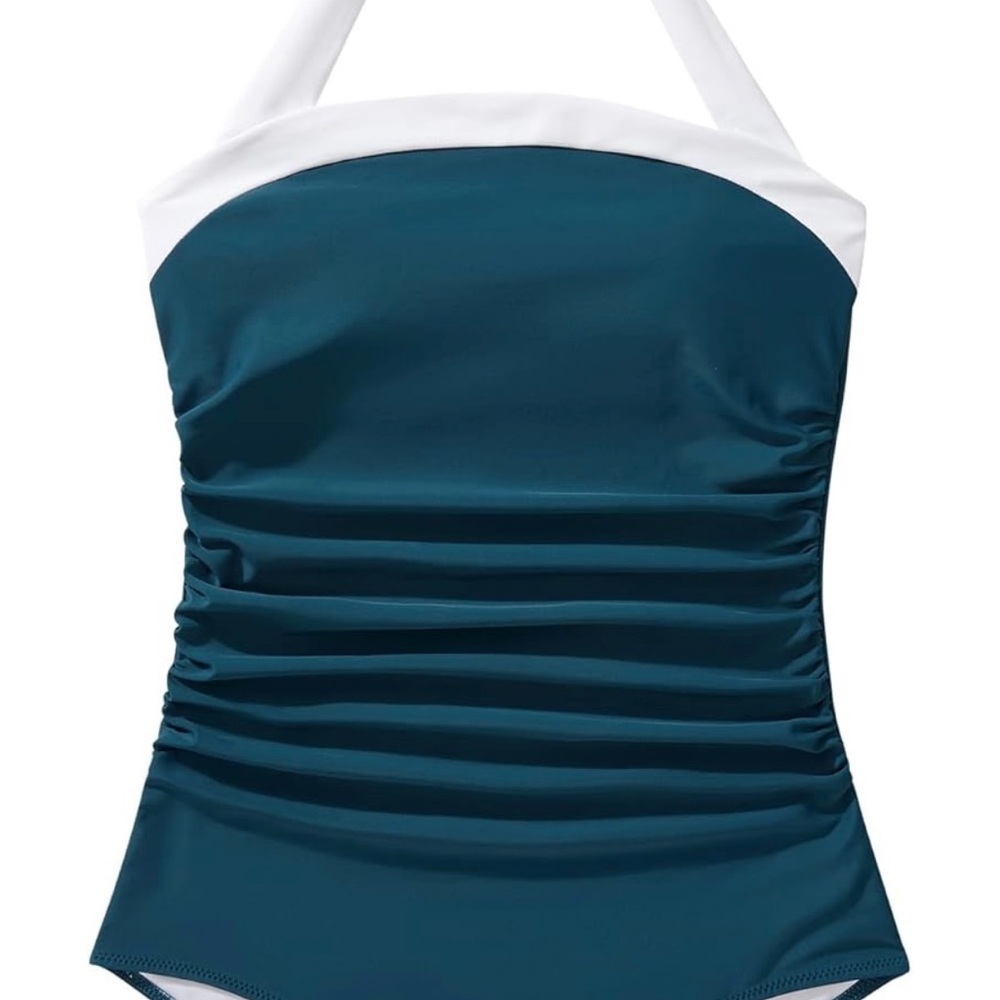 NWT Ruched One-Piece Swimsuit - Picture 4 of 15